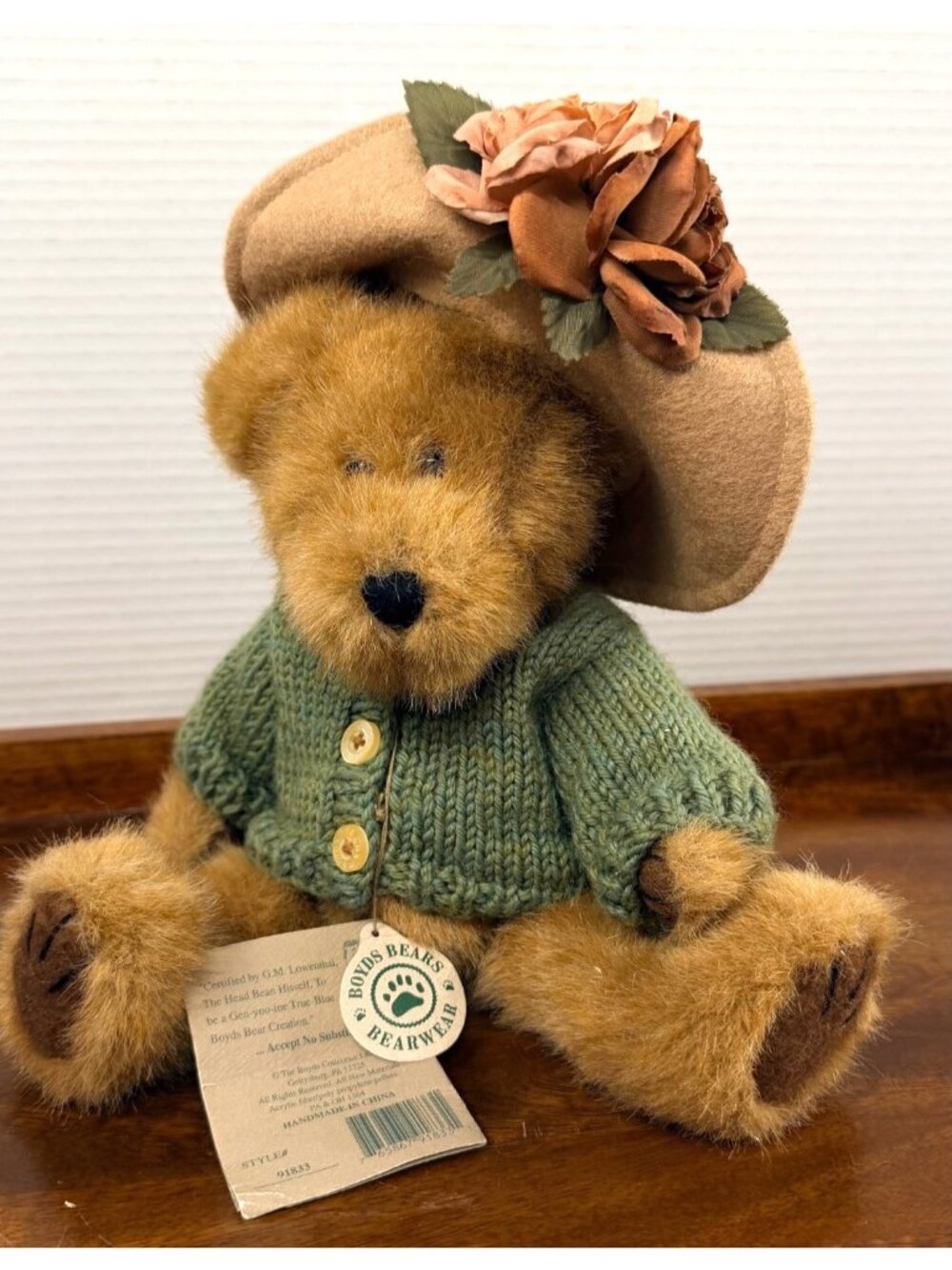 Vintage 1998 Boyds Bears Mrs Trumbull #91833 Jointed Teddy Bear 10" Tags